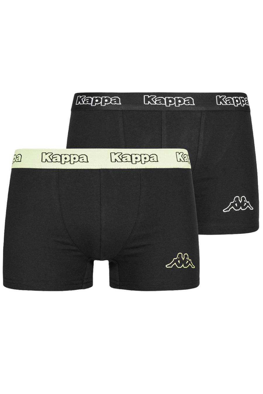 2 Pack Mens Kappa Boxers Trunks Underwear Black/Yellow