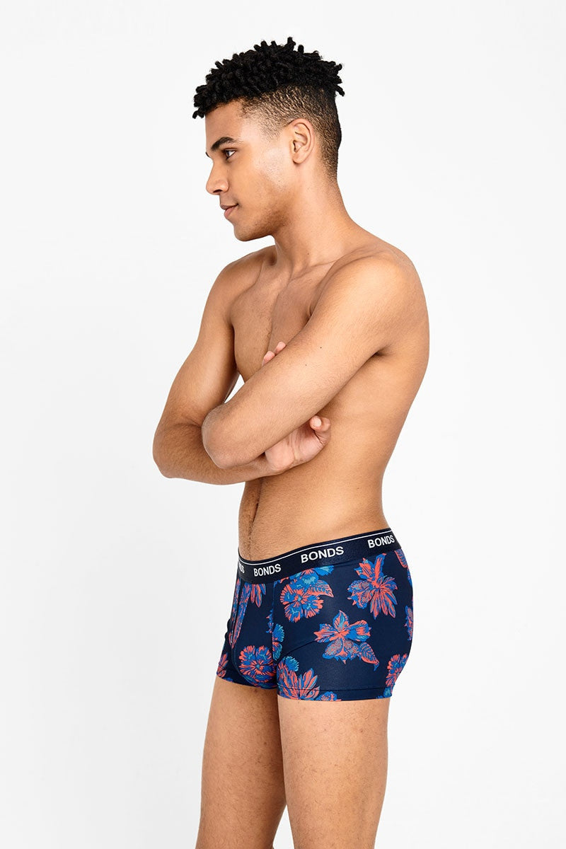 Mens Bonds Microfibre Guyfront Trunks Underwear New Floral