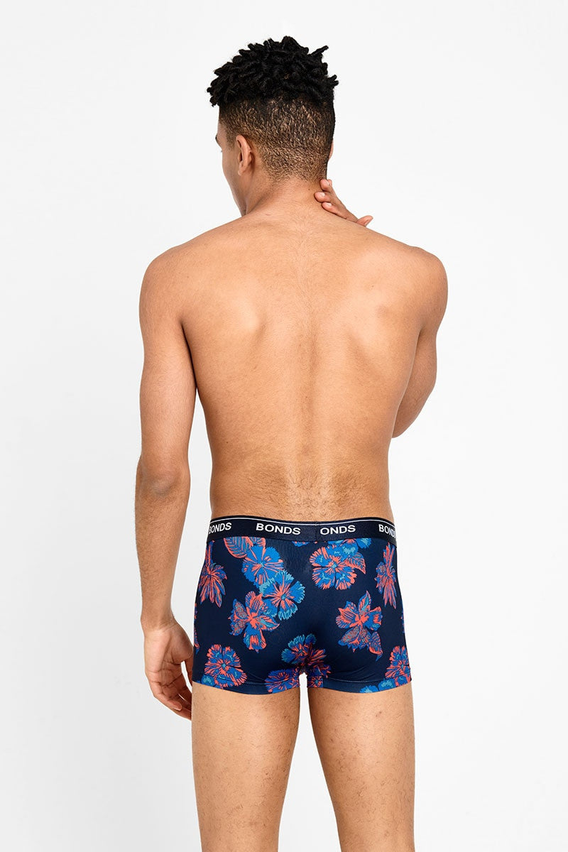 Mens Bonds Microfibre Guyfront Trunks Underwear New Floral