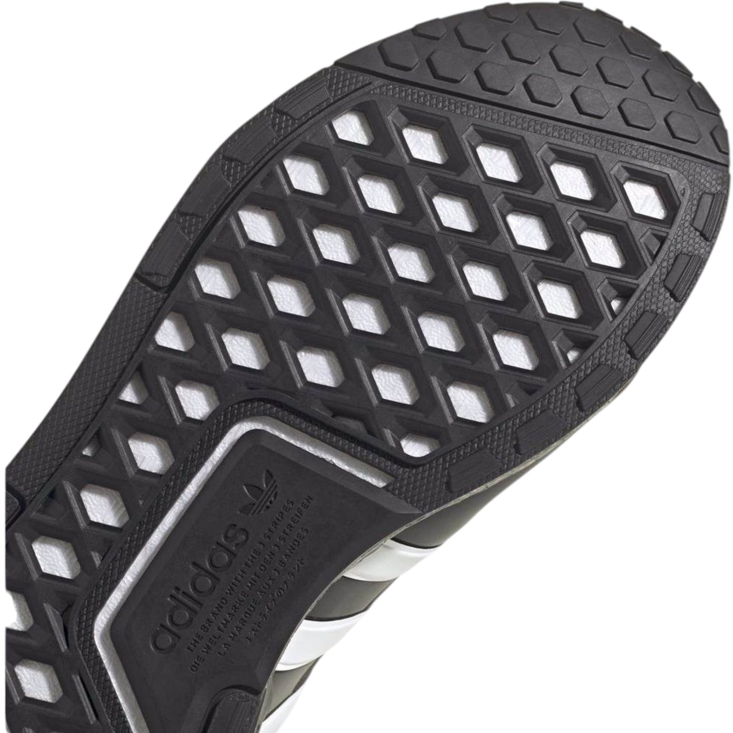 Mens Adidas NMD V3 Shoes Black/White/Gold Metallic