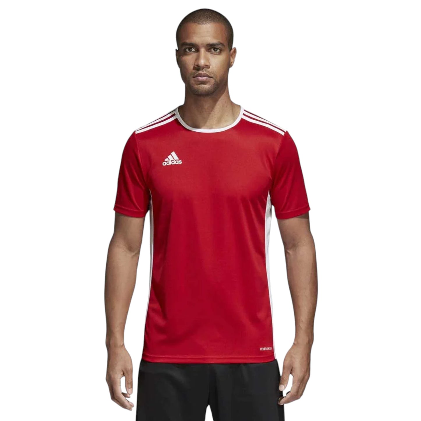 Mens Adidas Entrada 18 Jersey T-Shirt Red/White