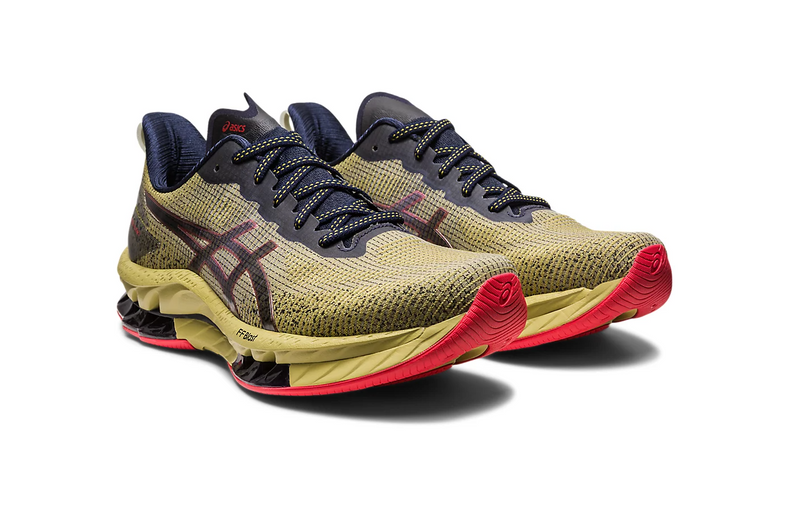 Mens Asics Gel-Kinsei Blast Le 2 Olive Oil/Electric Red Athletic Running Shoes