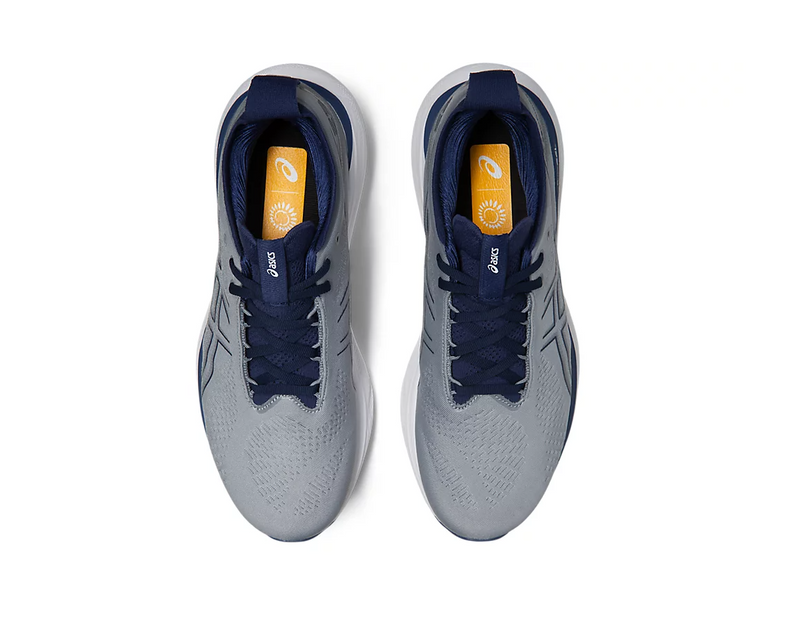 Mens Asics Gel-Nimbus 25 Sheet Rock/Indigo Blue Athletic Running Shoes Shoes