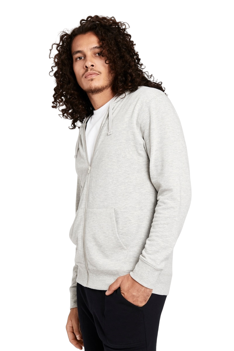 Mens Bonds Essential Hooded Hoodie Shadow Marle