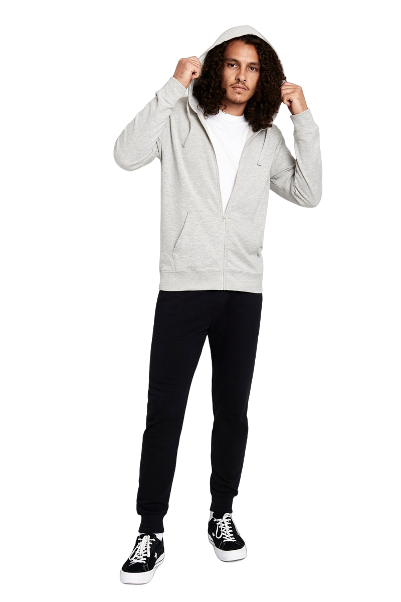 Mens Bonds Essential Hooded Hoodie Shadow Marle