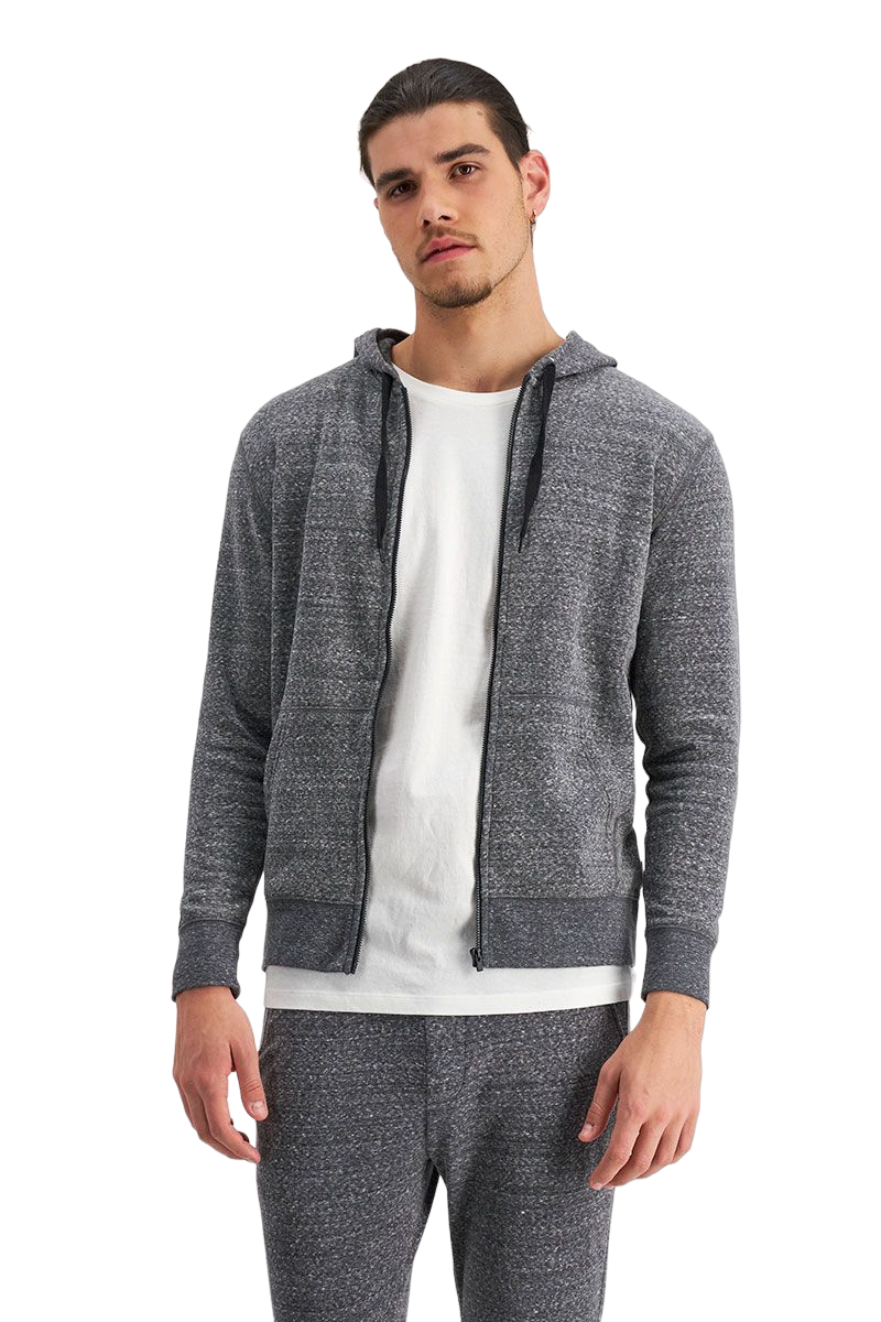 Mens Bonds Essential Zip Hooded Hoodie Black