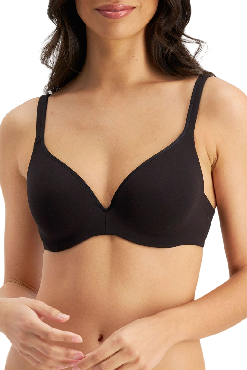 Womens Berlei Barely There Cotton Contour Bra Black
