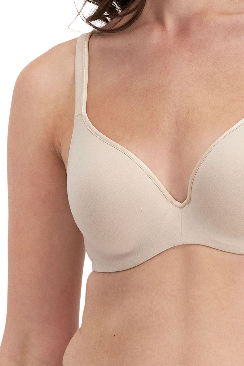 Womens Berlei Barely There Cotton Contour Bra Soft Powder