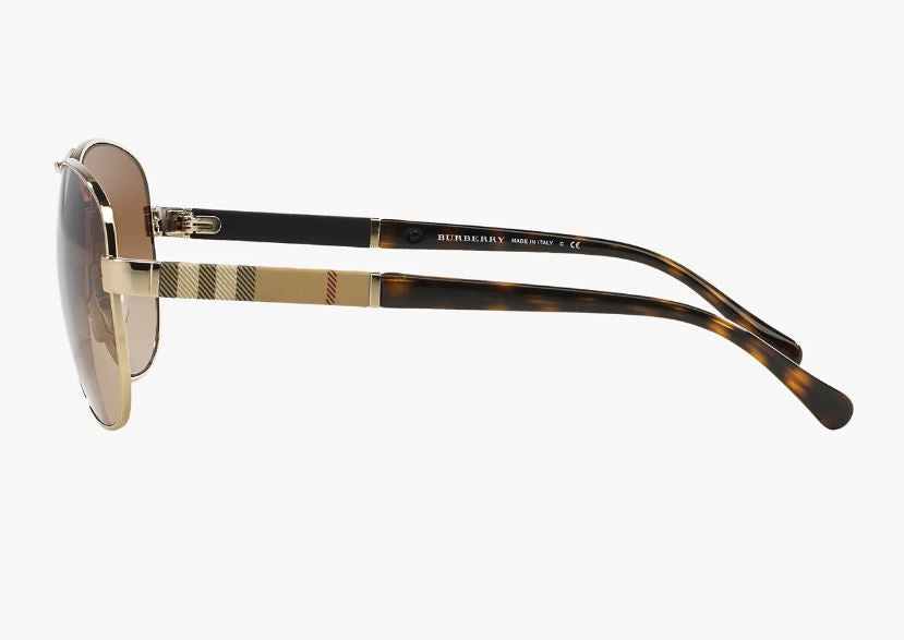 Womens Burberry BE3080 Sunglasses Light Gold