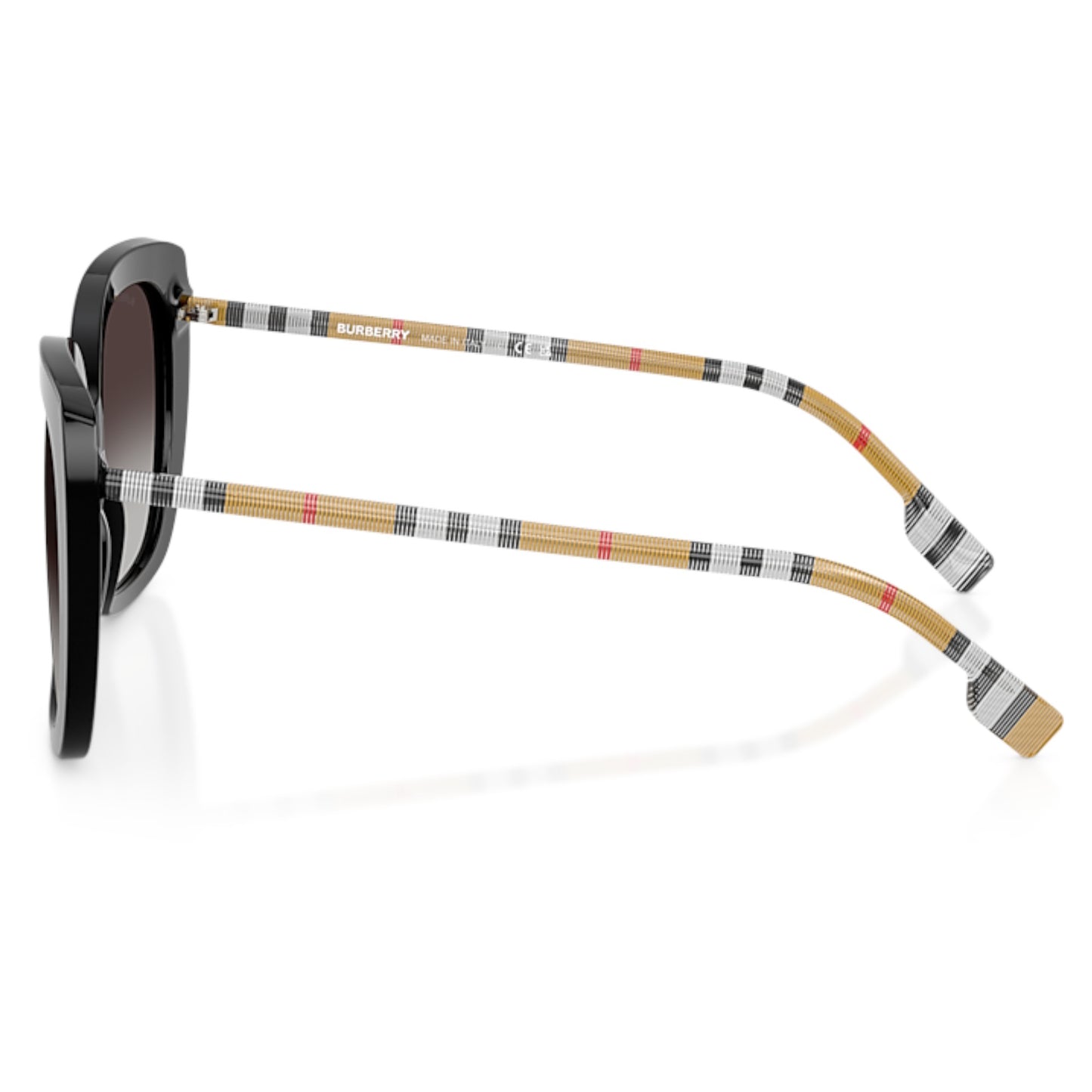Women Burberry Be4323 38538G Black Square Grey Gradient Sunglasses