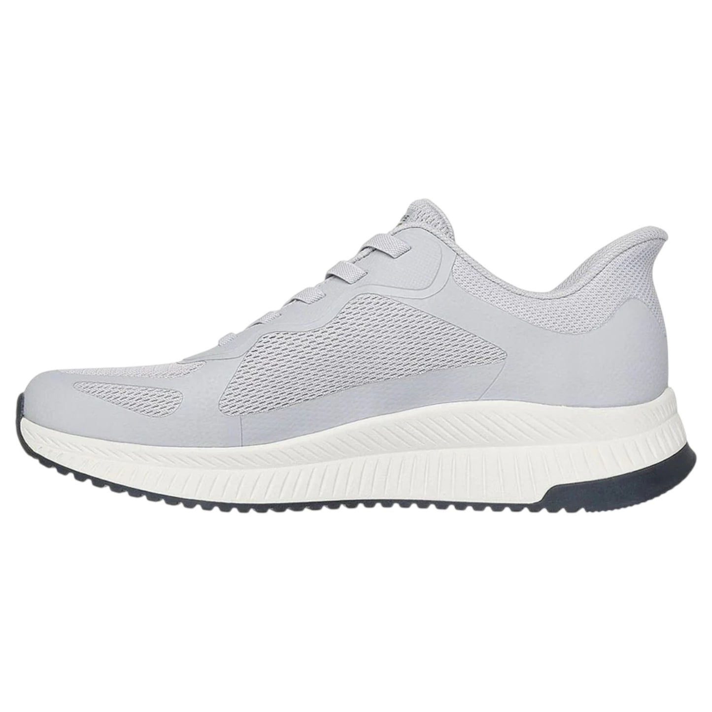 Mens Skechers BOBS Sport Squad Chaos 4 Shoes Light Grey