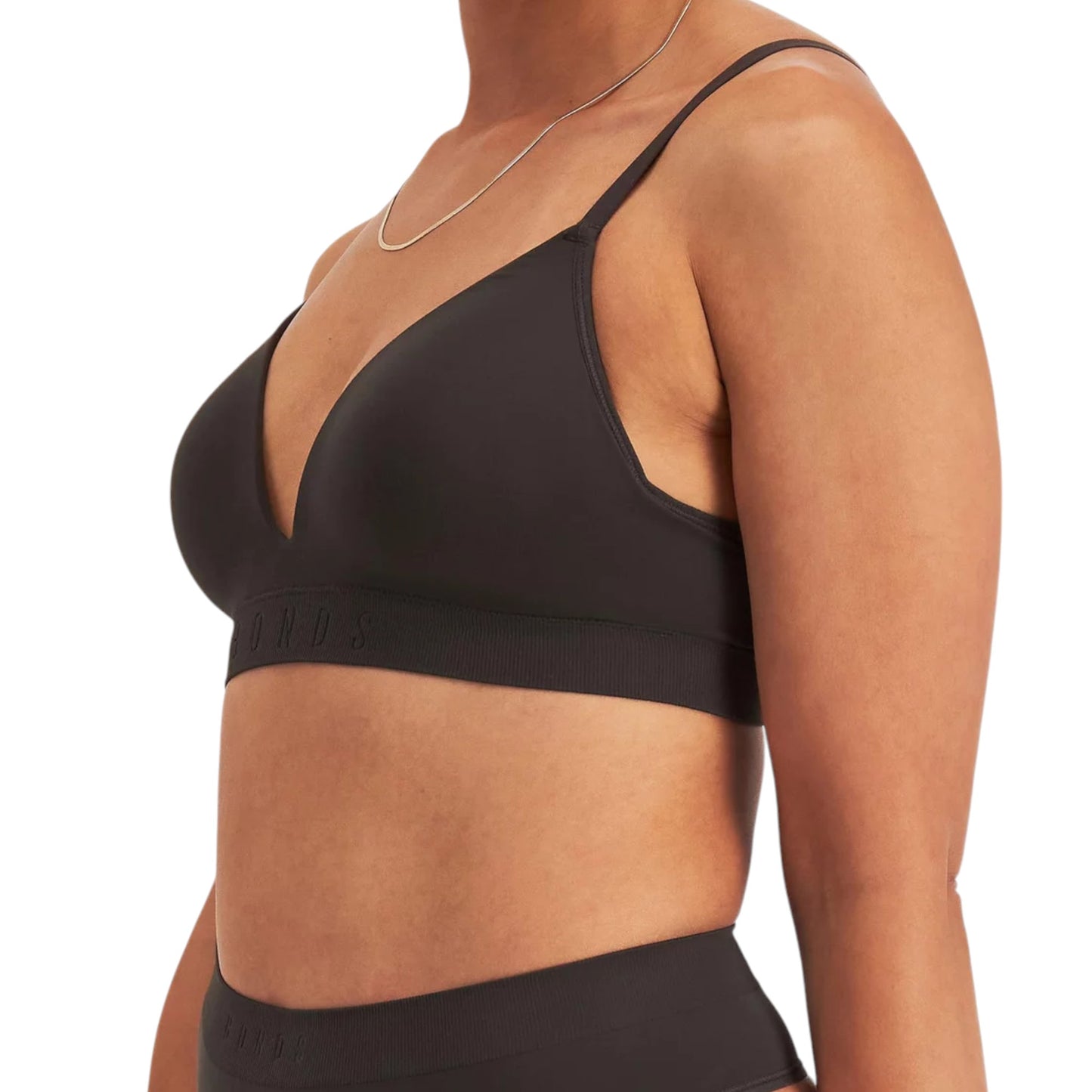 Womens Bonds Bases Seamless Wirefree Seamless Bra Dusted Black