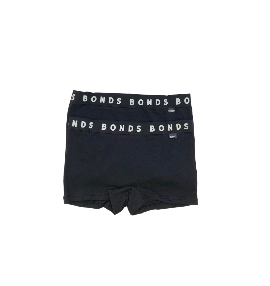 2 Pack Kids Girls Bonds Stretchies Shorts Black