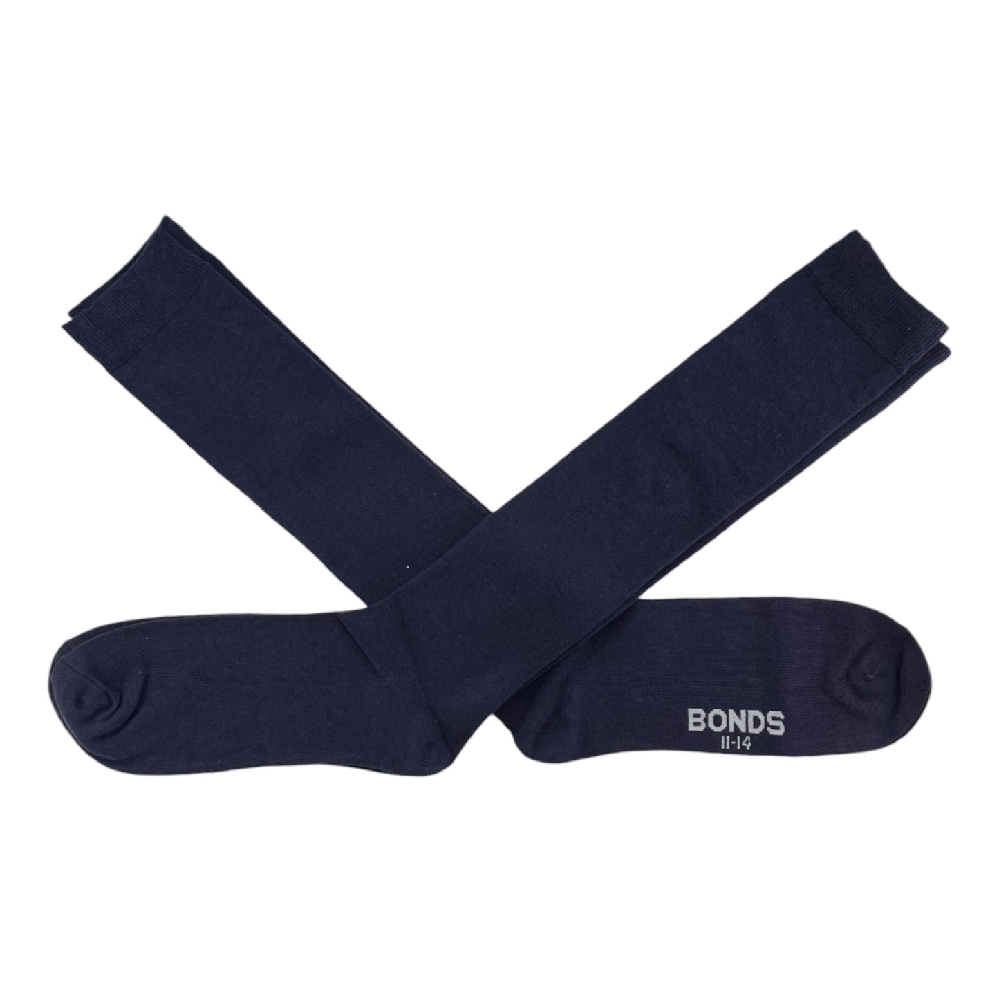 2 Pack Unisex Kids Bonds Knee High Knee High Socks Navy