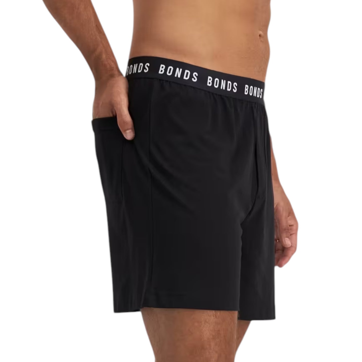 Mens Bonds Sleep Cotton Shorts Black