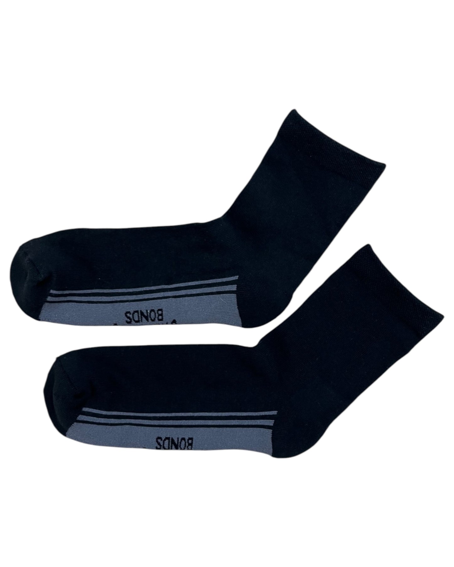 12 Pack Mens Bonds Stretchables Cushioned Quarter Crew Socks Black