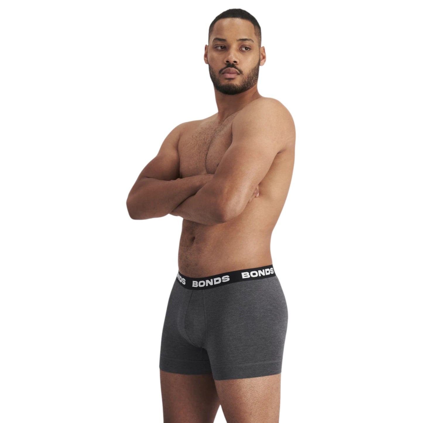 Mens Bonds Total Package Trunks Underwear Ashphalt Marle