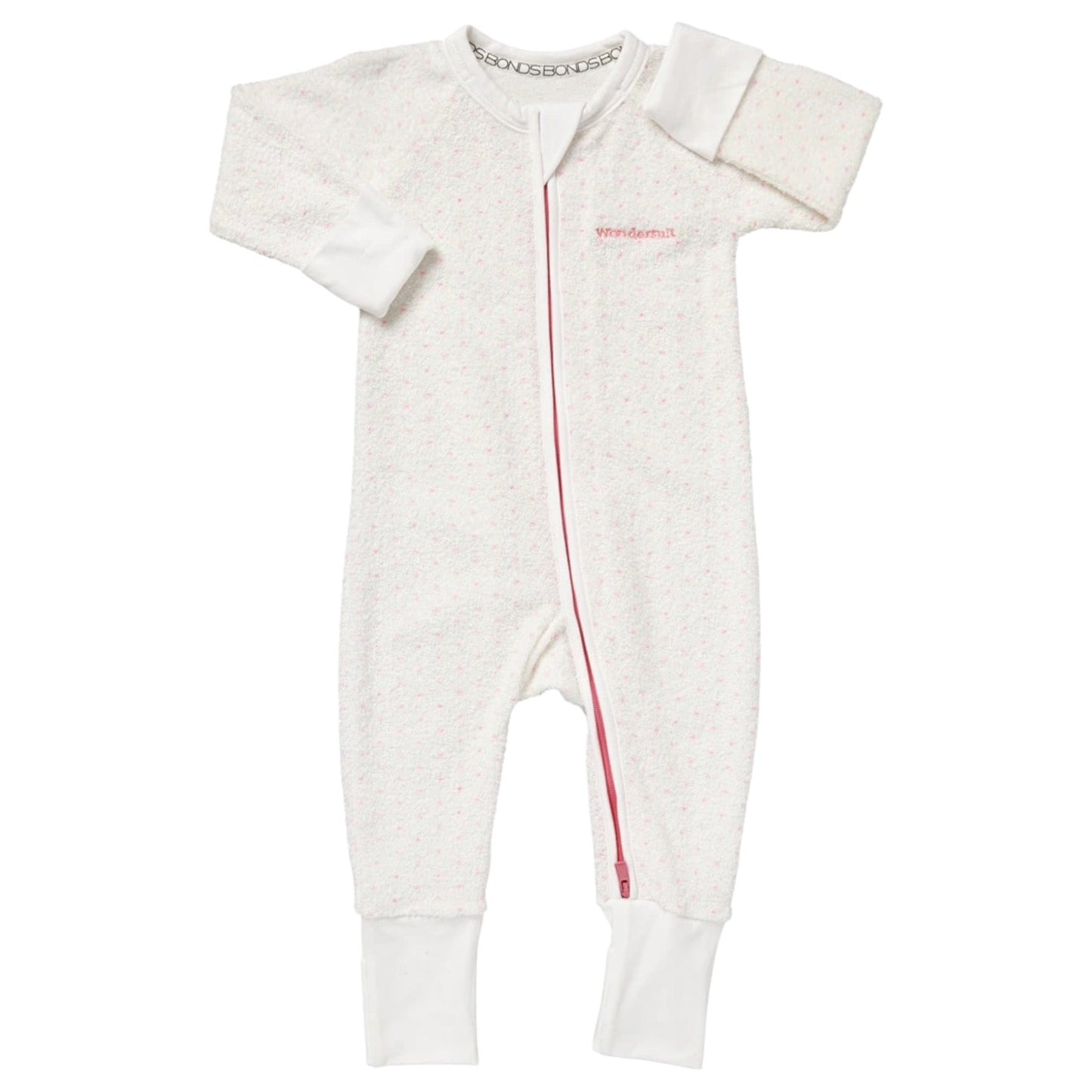 Baby Unisex Bonds Poodlette Zip Coverall Coverall White