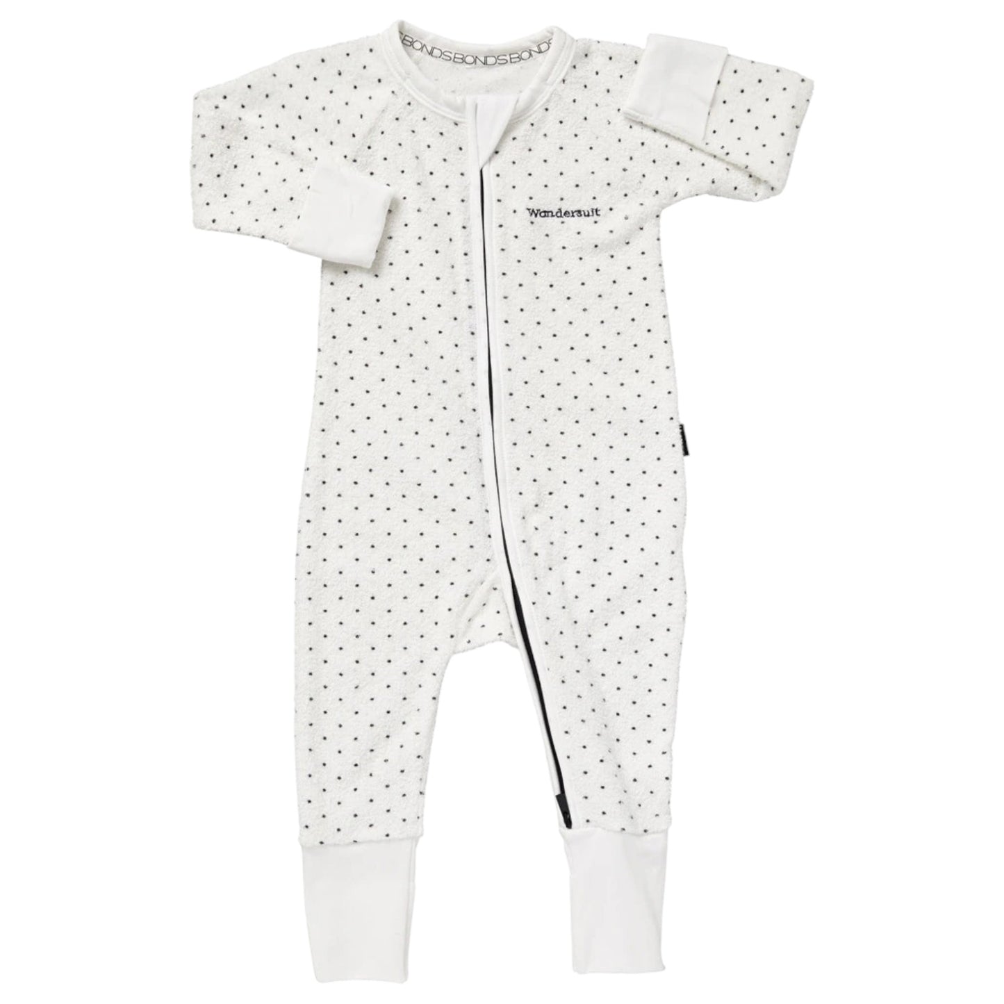Baby Unisex Bonds Poodlette Zip Coverall White