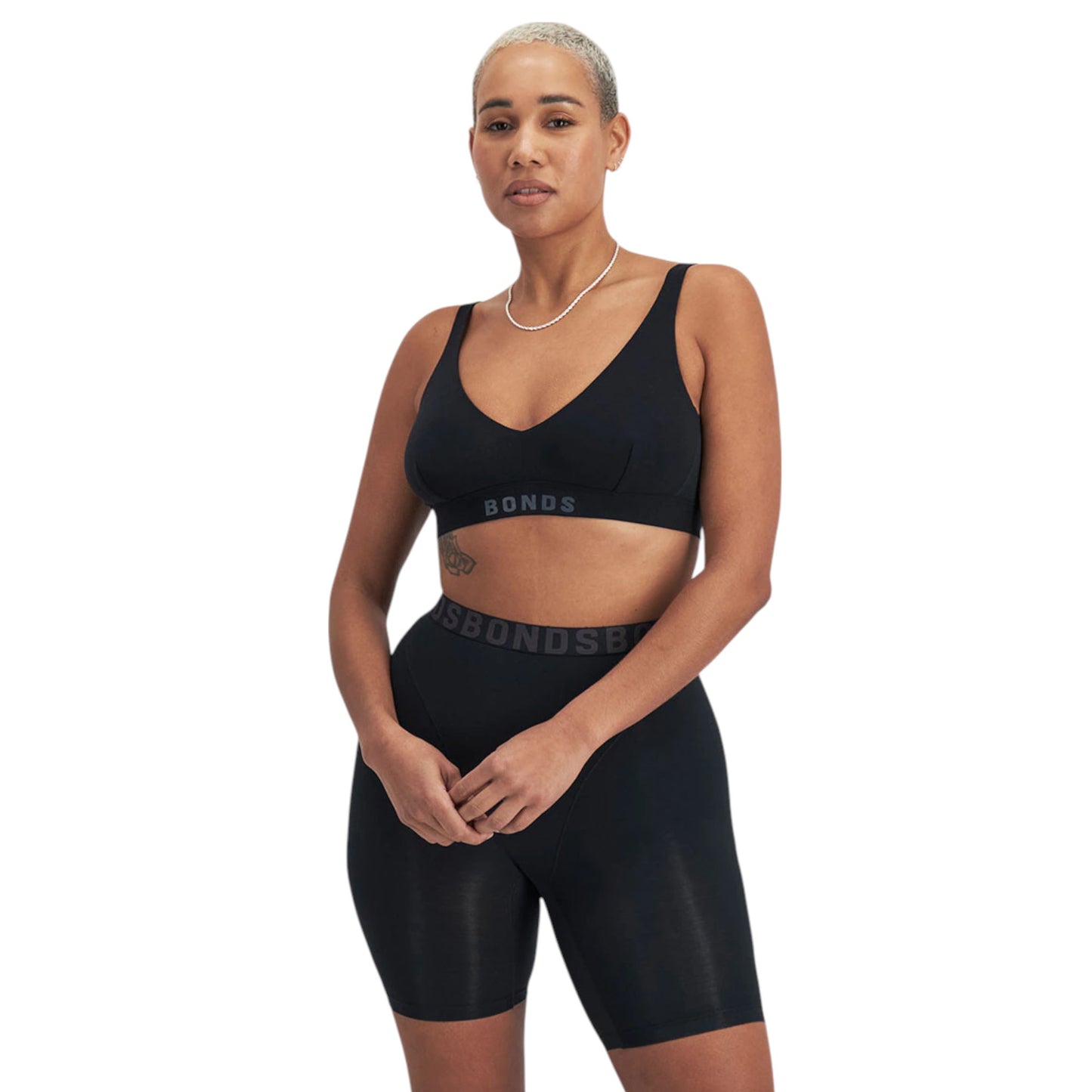 Womens Bonds Chafe Off Crop Bra Black