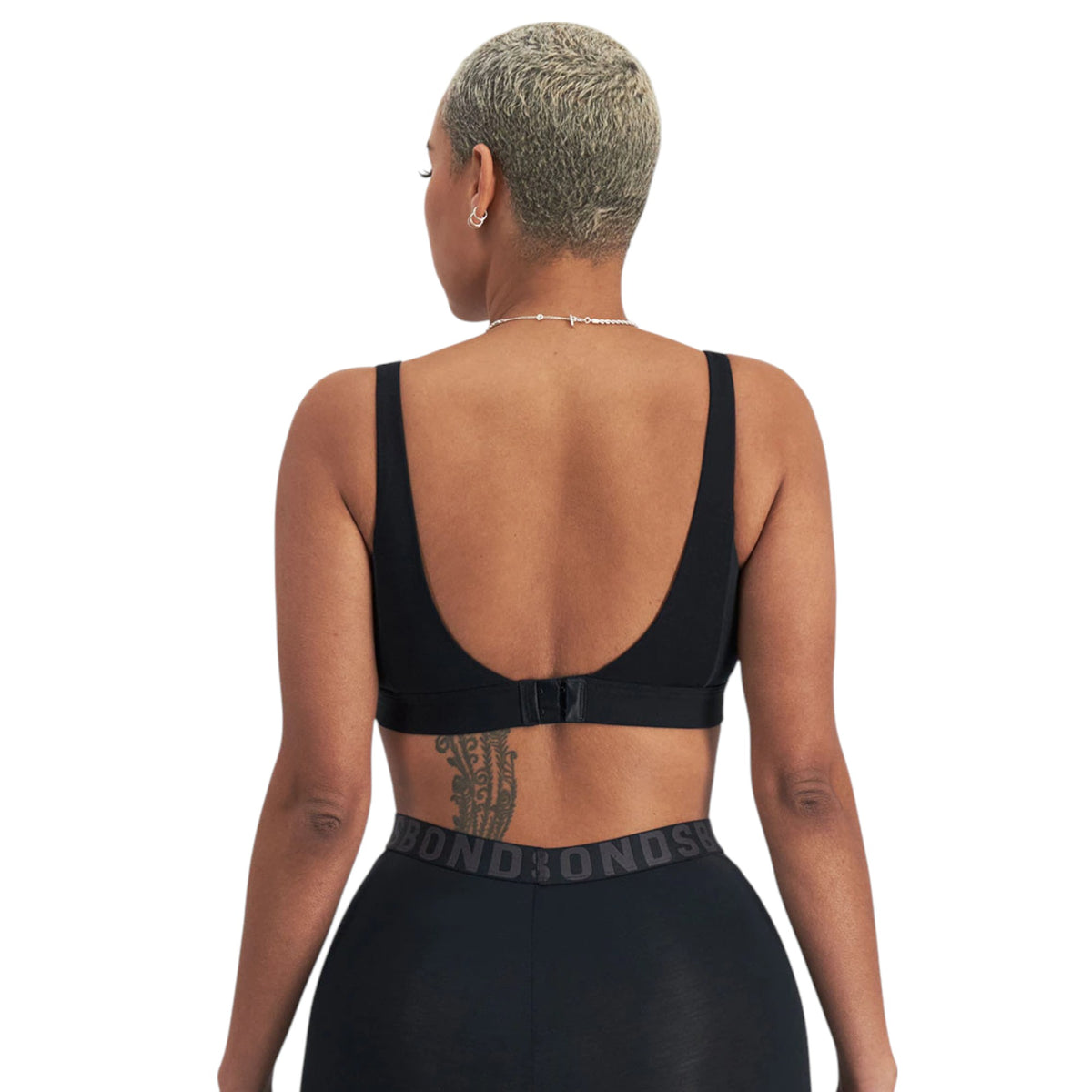 Womens Bonds Chafe Off Crop Bra Black