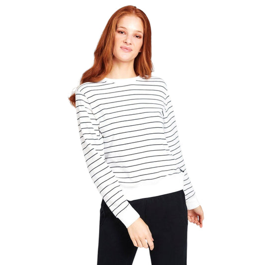 Womens Bonds Essential Stripe Jumper White & Black Stripes