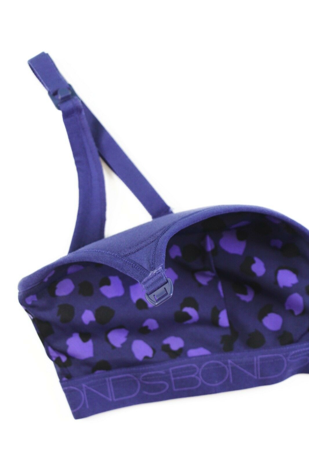Womens Bonds Bumps Maternity Bra Black/Purple