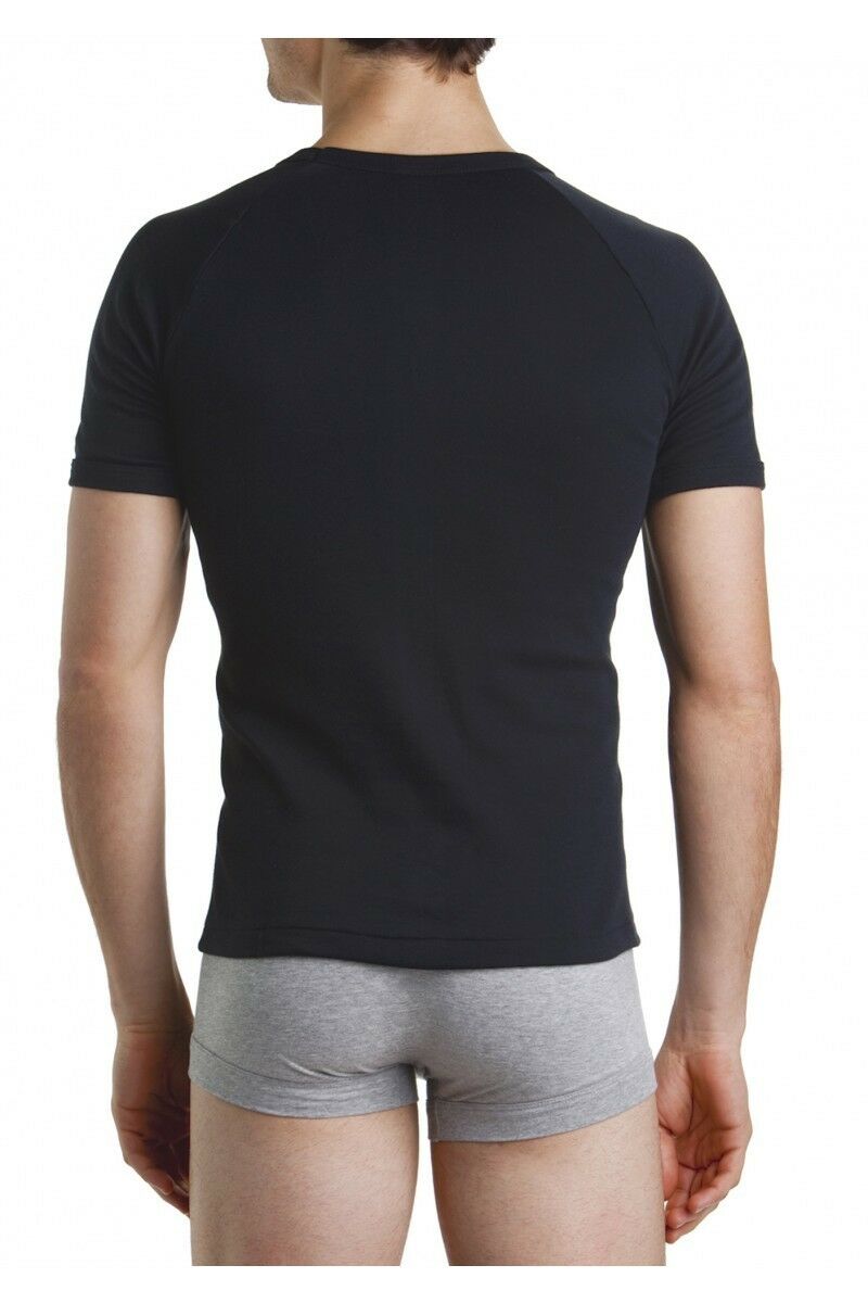 Mens Bonds Raglan V-Neck T-Shirt Black