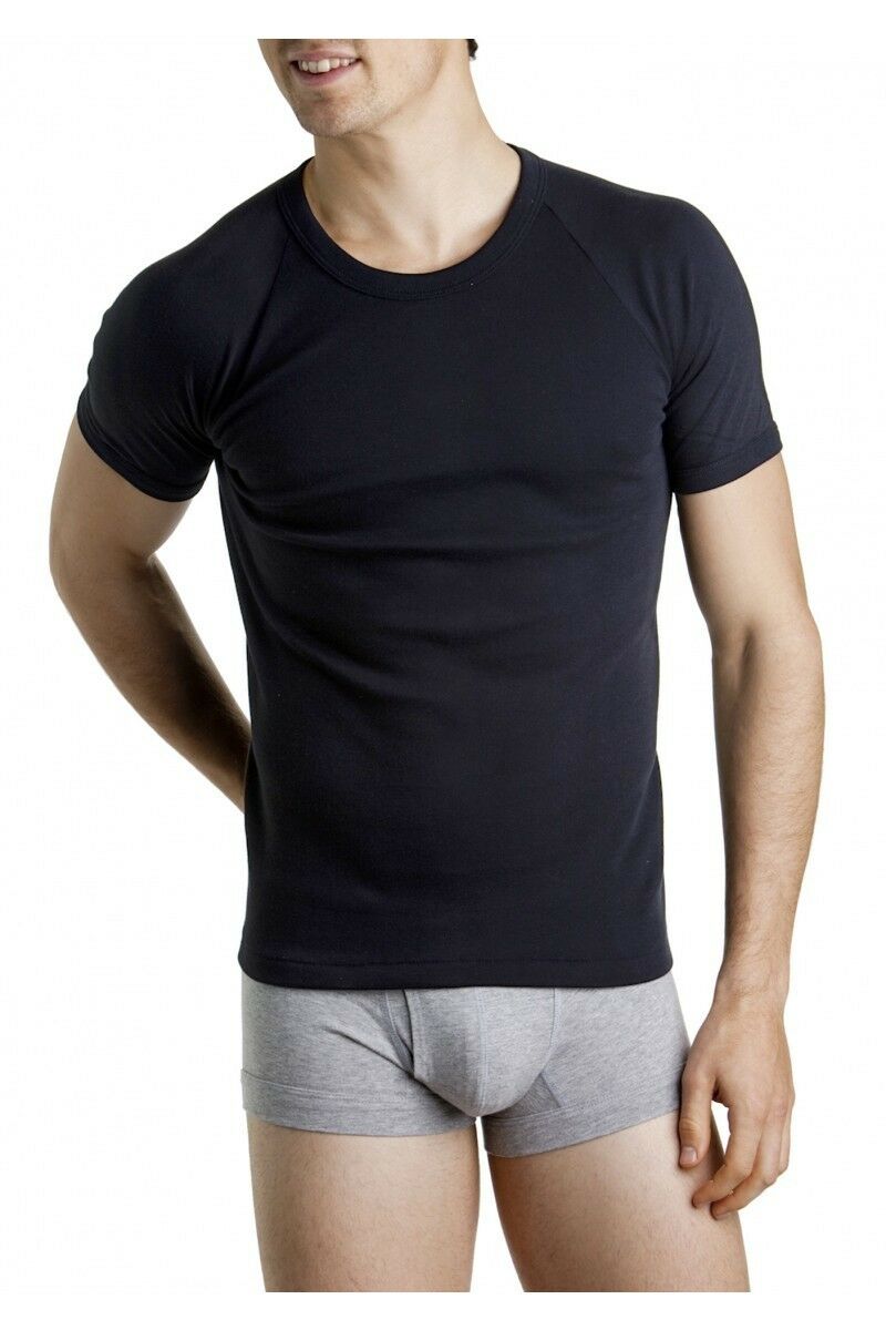Mens Bonds Raglan Crew T-Shirt Black