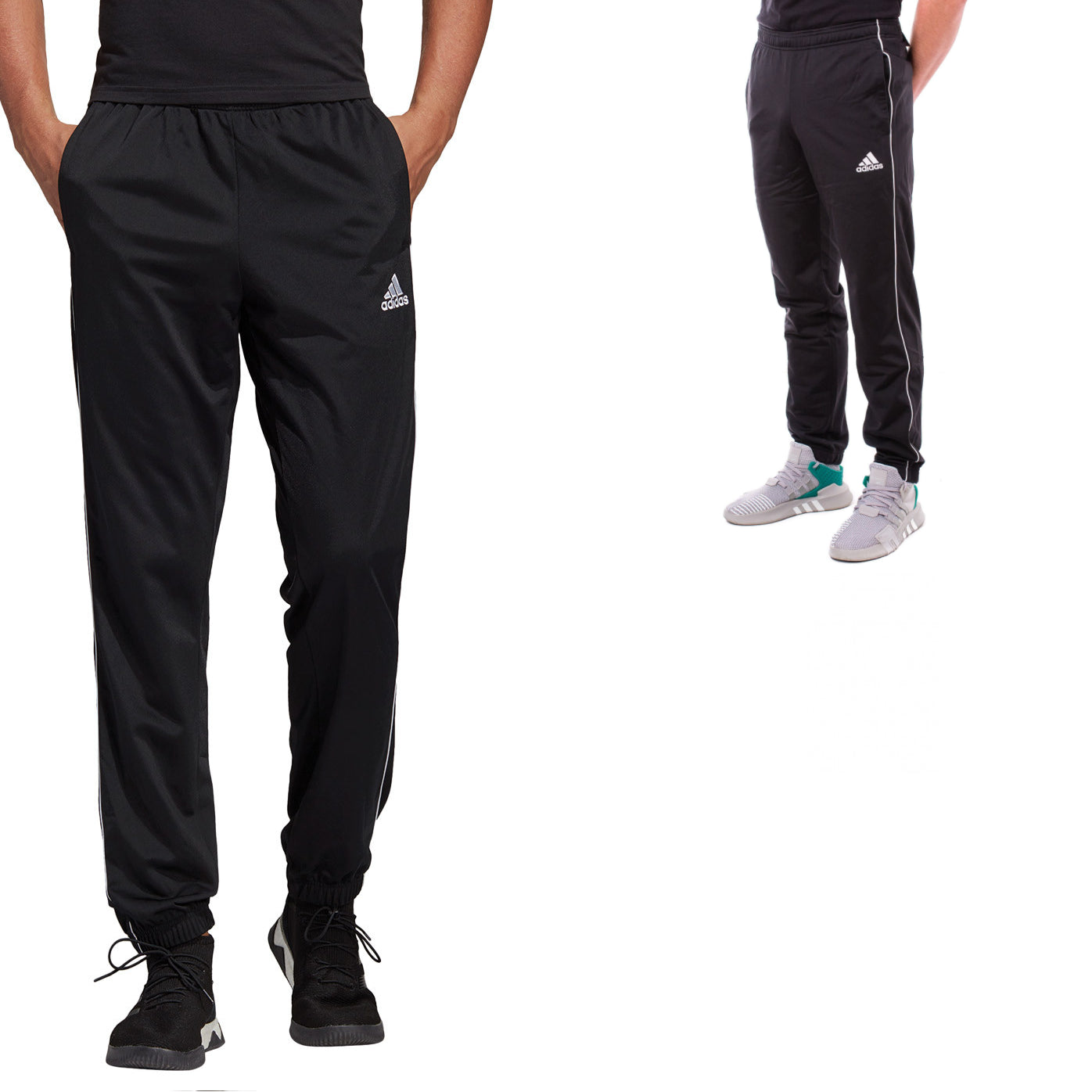 Mens Adidas Core 18 Trackies Black