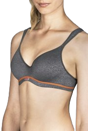 Womens Berlei Be Youth Support Underwire Sports Bra Dark Grey Marle
