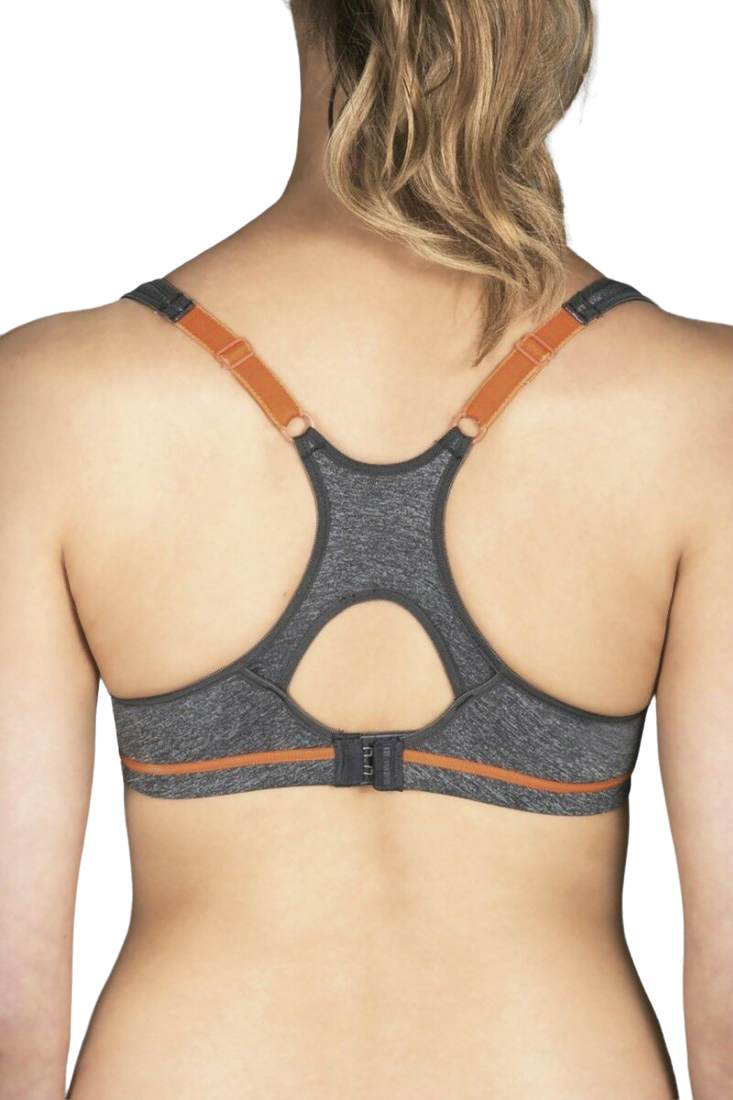 Womens Berlei Be Youth Support Underwire Sports Bra Dark Grey Marle