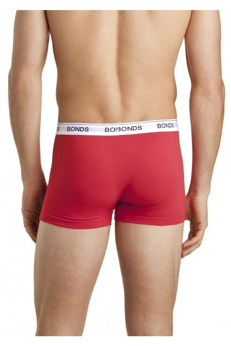 Mens Bonds Guyfront Trunks Underwear Red/White
