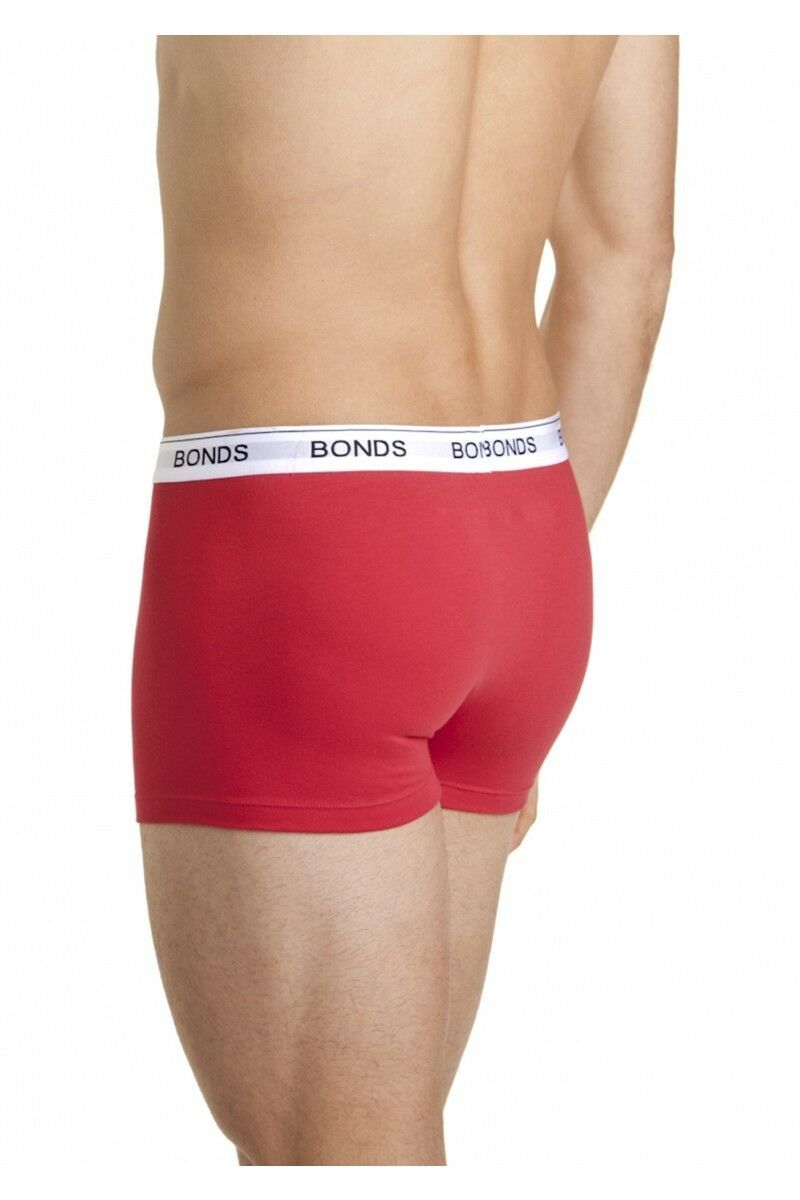 Mens Bonds Guyfront Trunks Underwear Red/White