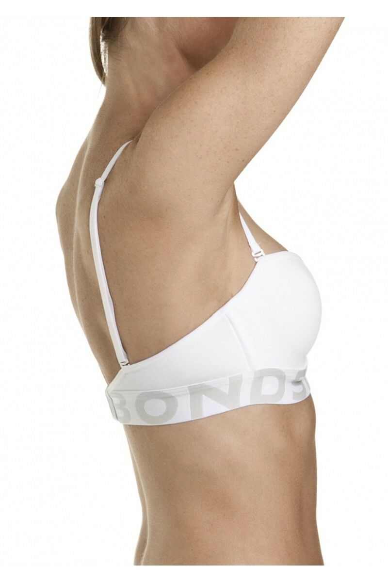 Womens Bonds Strapless Tube Underwire Bra White