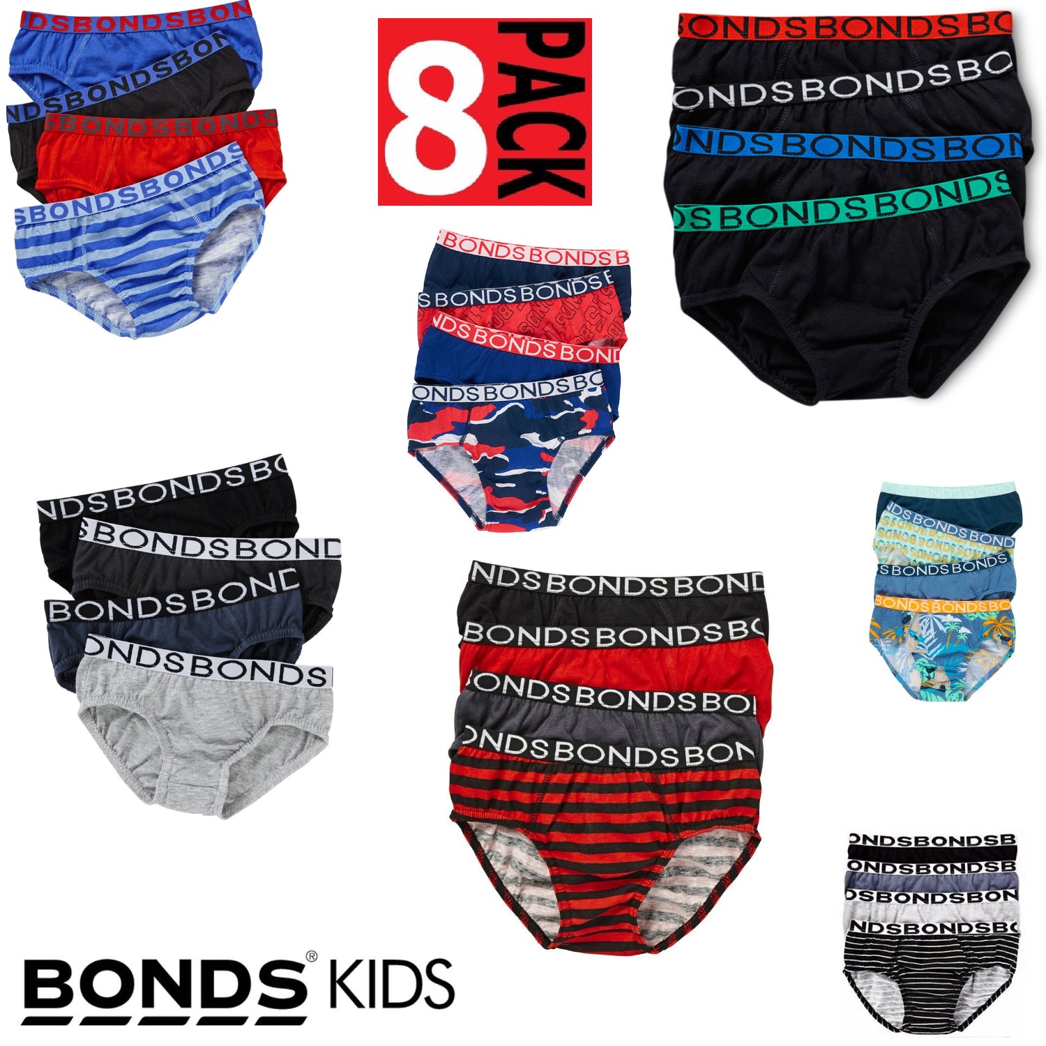 Boys Bonds Kids Underwear Bulk 9 Pairs Trunks Trunk Boyleg Boxer