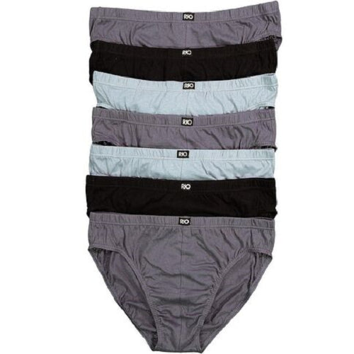 14 Pack Mens Rio Hipster Cotton Briefs Underwear Grey