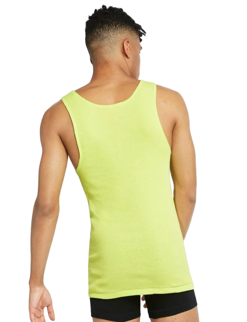 6 Pack Mens Bonds X-Temp Chesty Tank Top Singlets Fluro Yellow