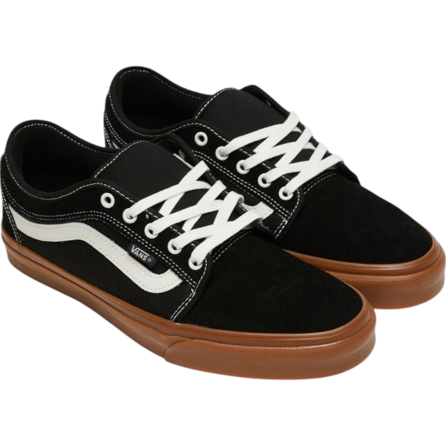 Mens Vans Chukka Low Sidestripe Shoes Black/Gum