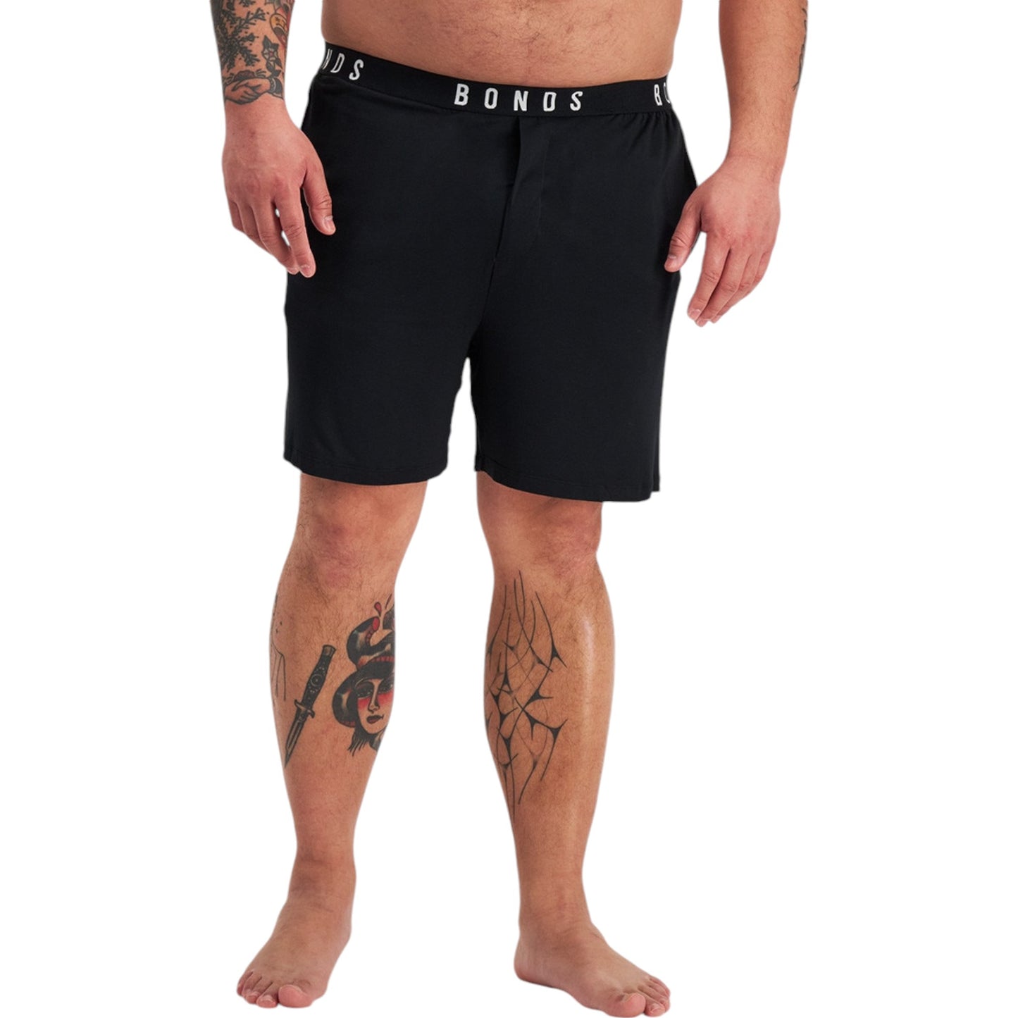 Mens Bonds Sleep Viscose Bamboo Shorts Black