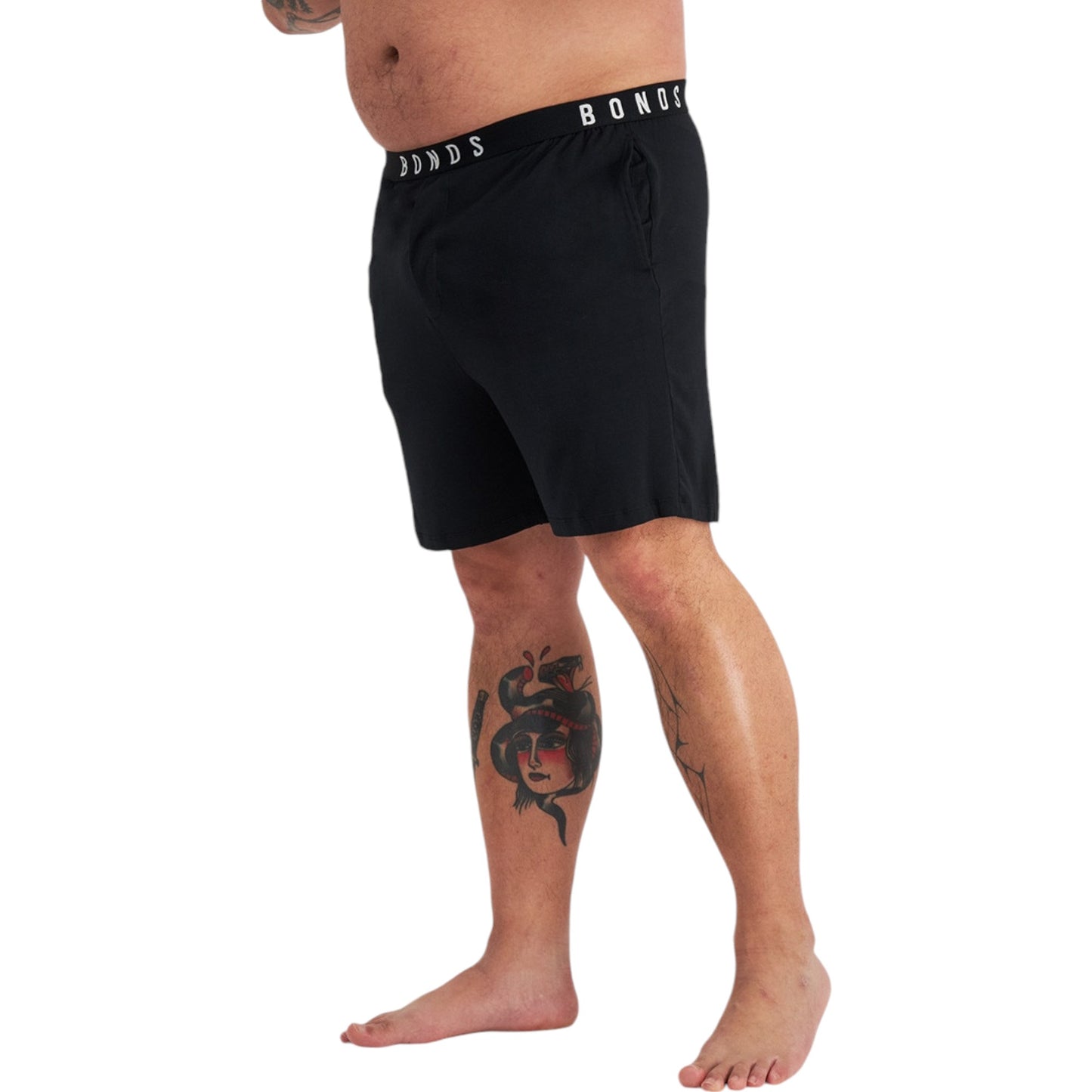 Mens Bonds Sleep Viscose Bamboo Shorts Black