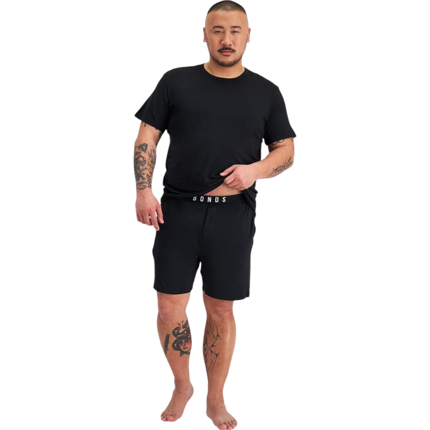 Mens Bonds Sleep Viscose Bamboo Shorts Black