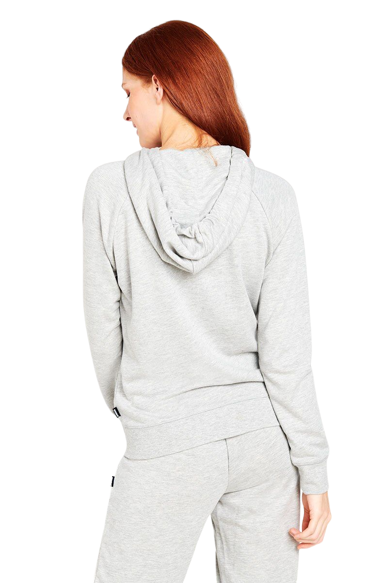 Womens Bonds Essential Zip Hooded Hoodie Shadow Marle