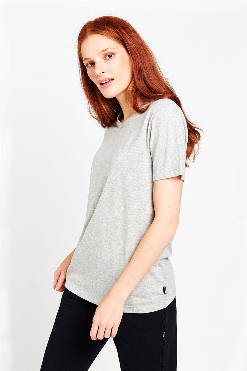 Womens Bonds Core Crew T-Shirt Shadow Marle
