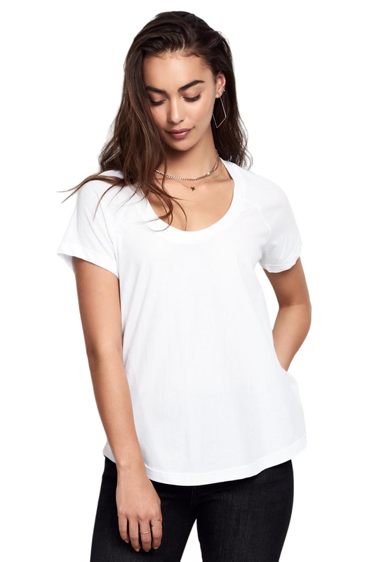 Womens Bonds Scoop Neck T-Shirt White