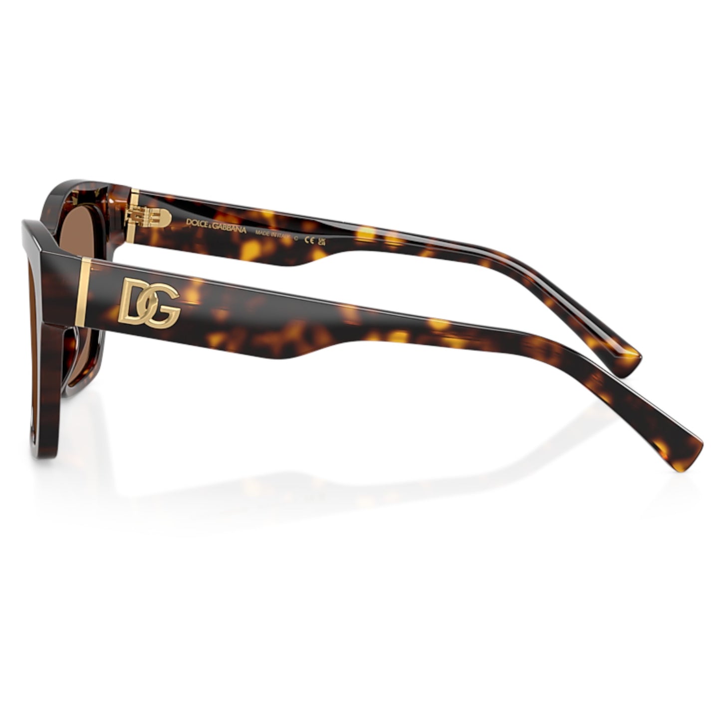 Women Dolce&Gabbana Dg4512 502/73 Tortoise Square Dark Brown Sunglasses