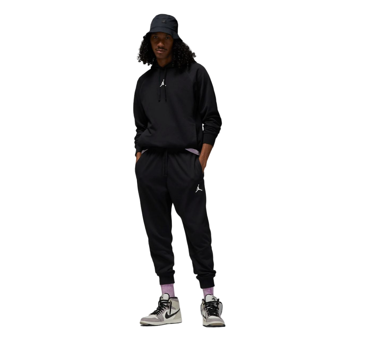 Mens Nike Dri-FIT Sport Fleece Sportswear Trackies Black