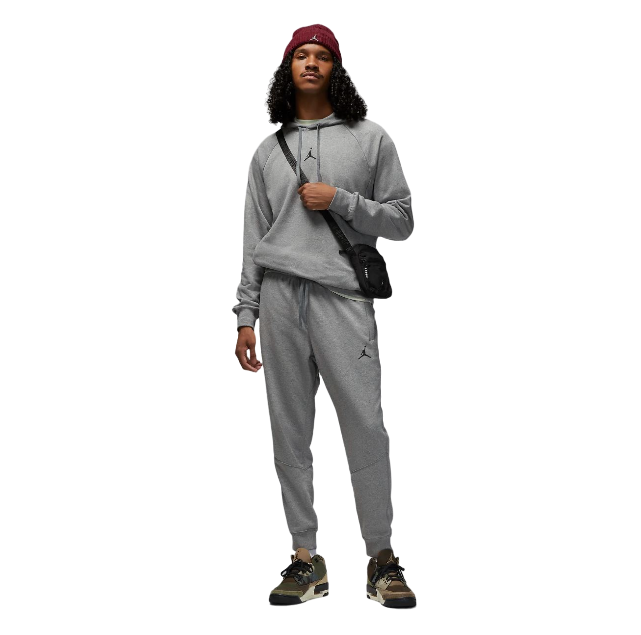 Mens Nike Dri-FIT Sport Fleece Sportswear Trackies Grey