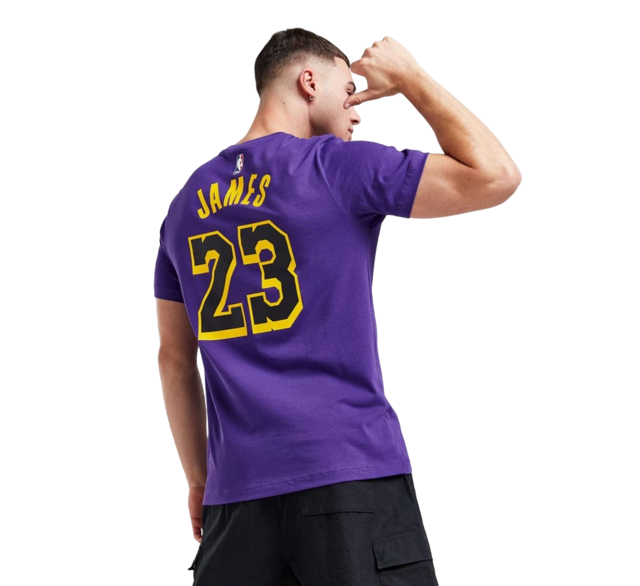 Mens Nike Air Jordan Statement Jersey NBA Lebron James Lakers T-Shirt Purple