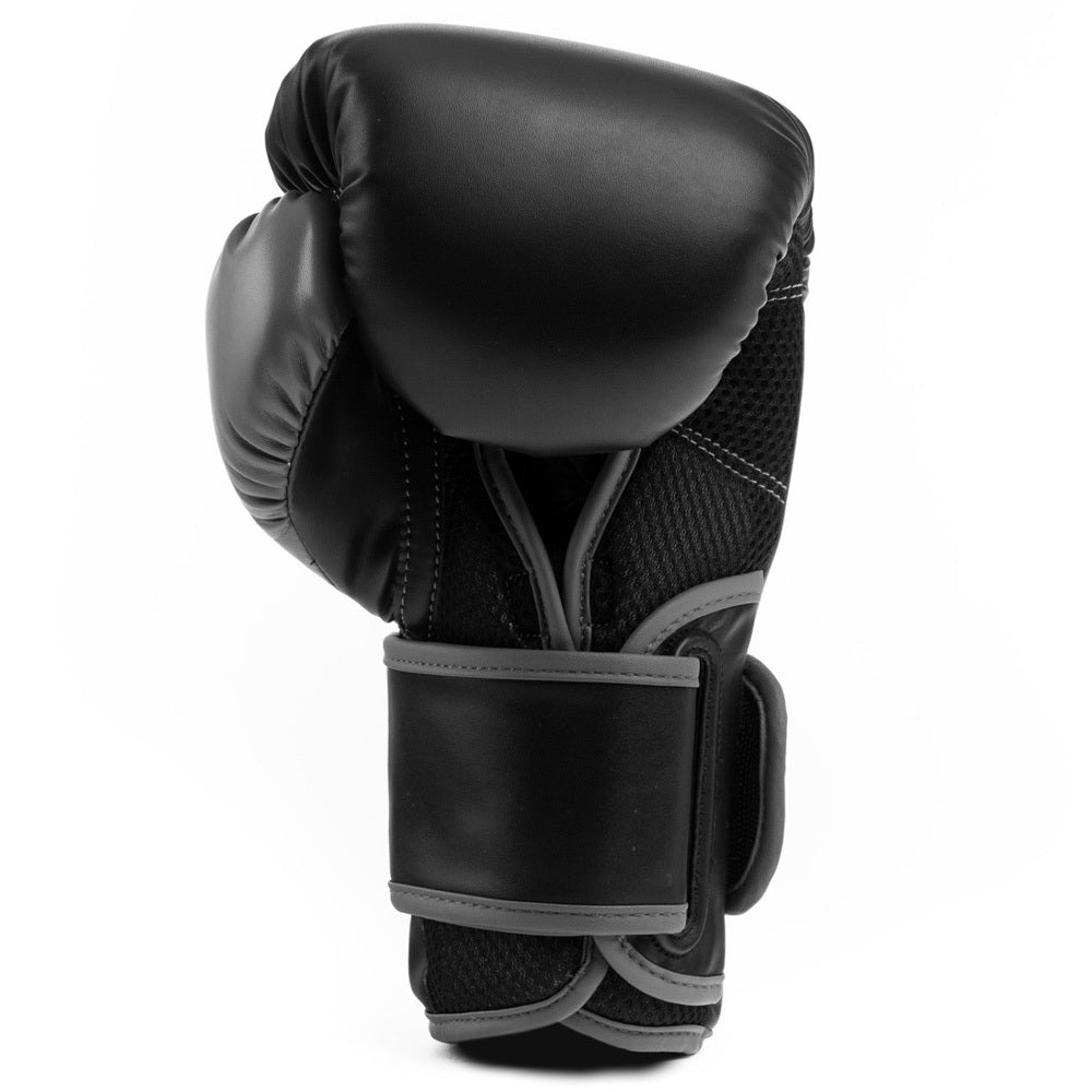 Unisex Adults Everlast Powerlock2 12oz Boxing Gloves Black / Grey